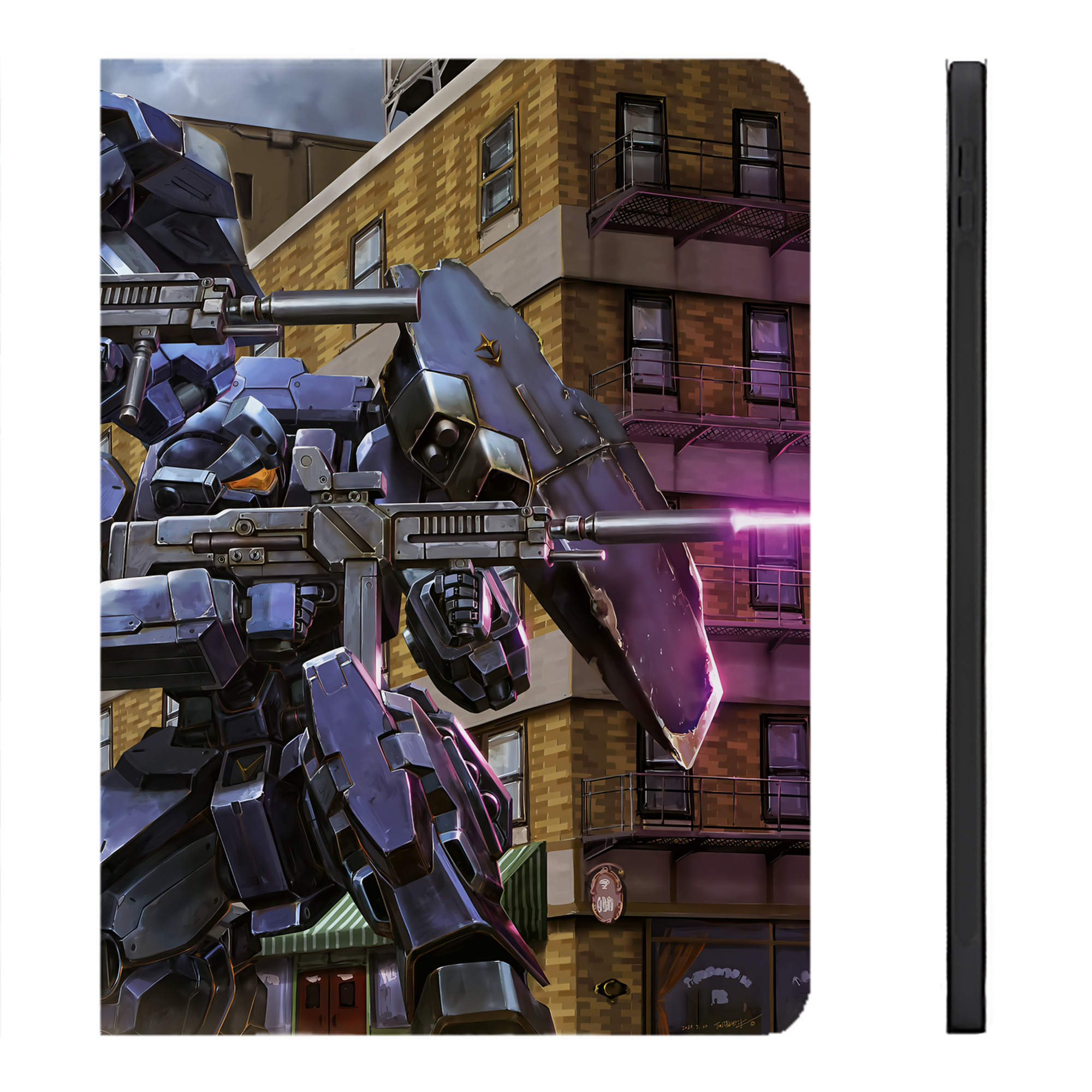 （画像用） 機動戦士ガンダム Mobile Suit Gundam IPadケース ペンホルダー付き ブックスタイルデザイン